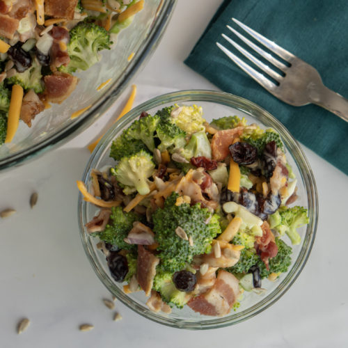 Broccoli Cheddar Bacon Salad