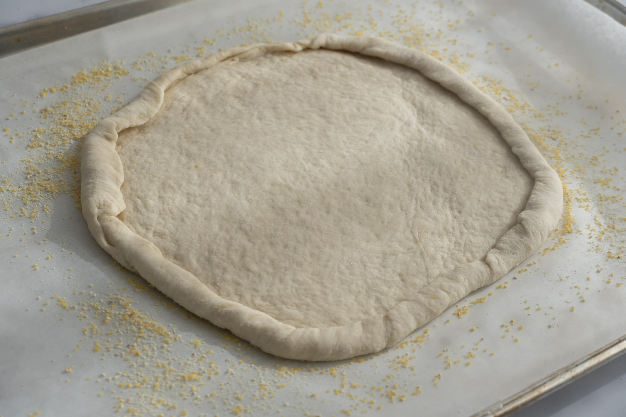 Pizza Dough Rolled Out