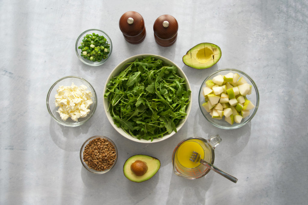 Pear & Arugula Salad Ingredients
