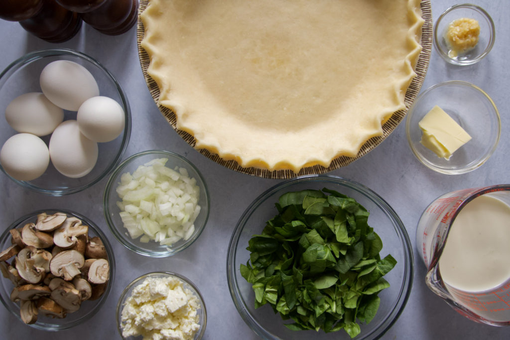 Ingredients for Quiche