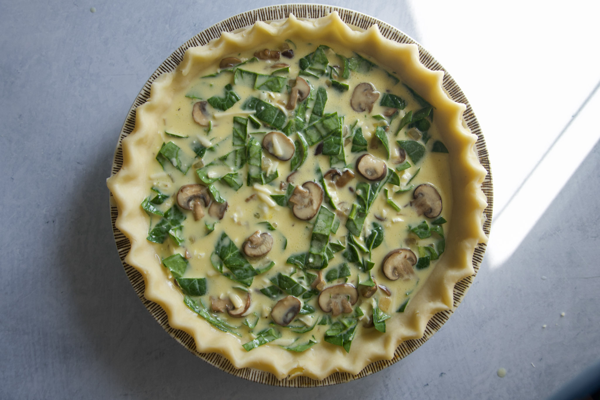 Quiche before it's Baked