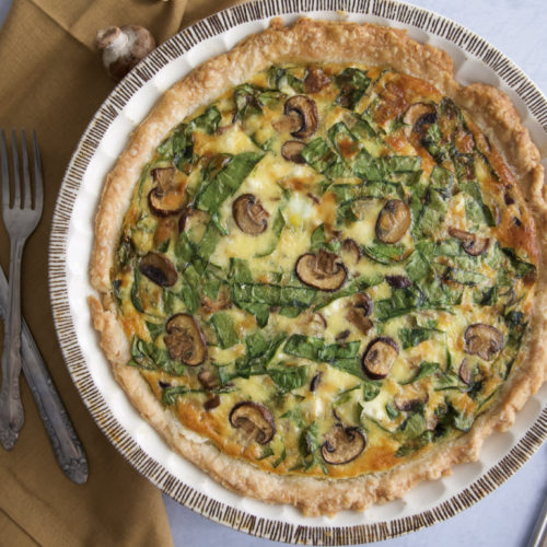Spinach Feta Mushroom Quiche