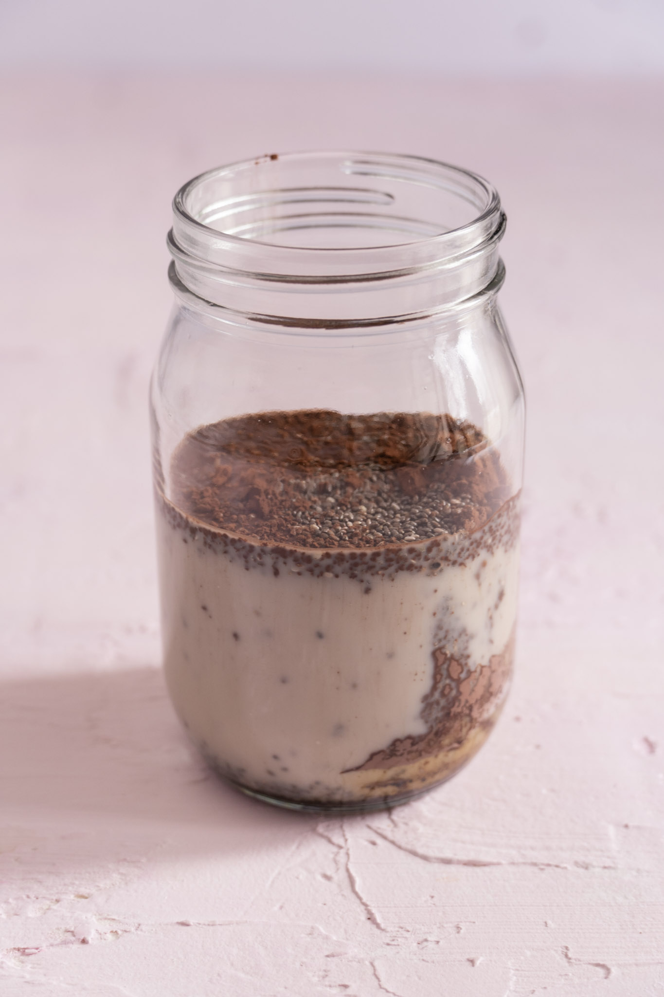 liquids added to chia seeds