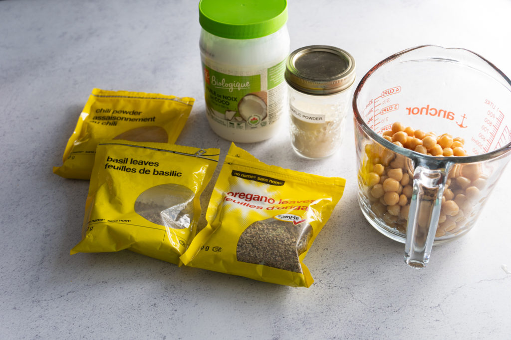 Roasted chickpea ingredients
