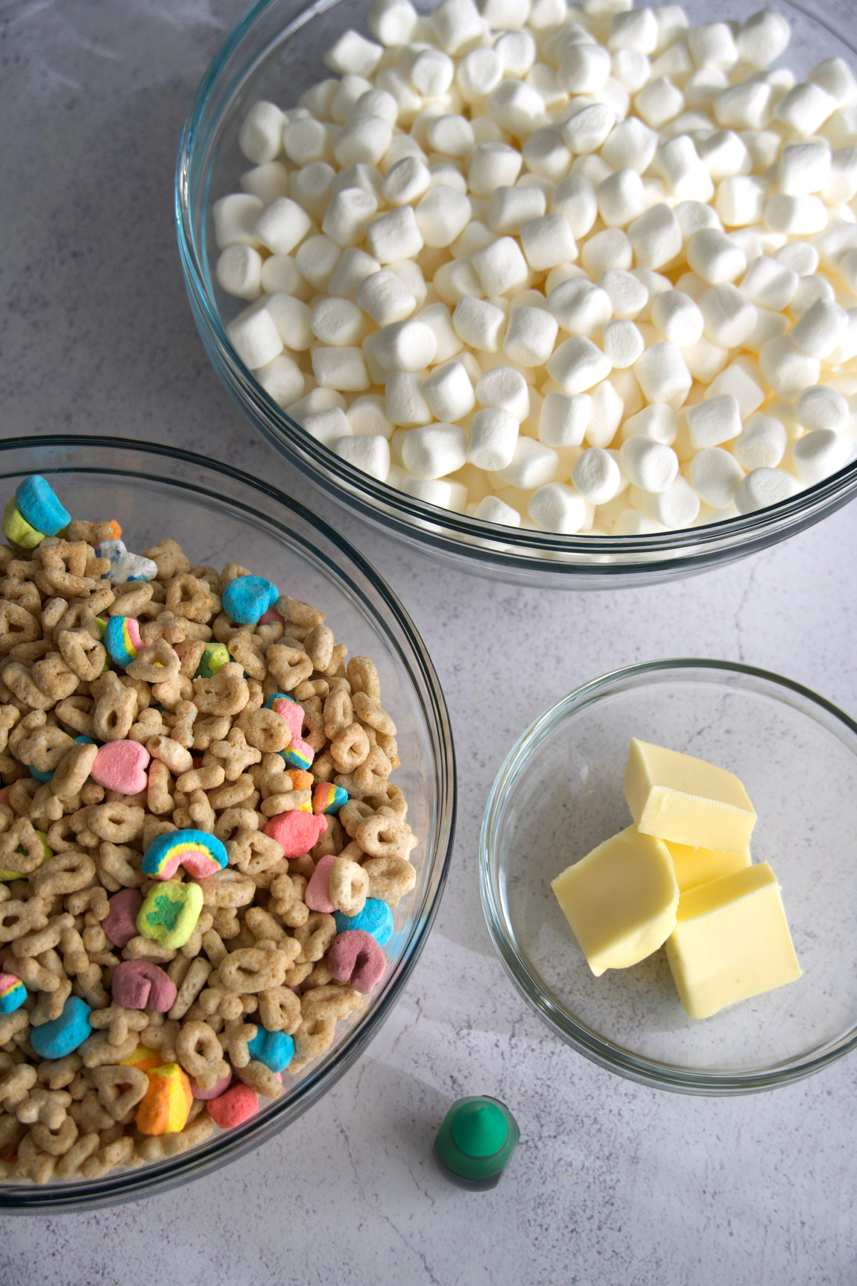 Ingredients for Lucky Charms Rice Crispies