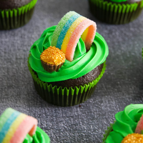 Pot of Gold Chocolate Cupcakes