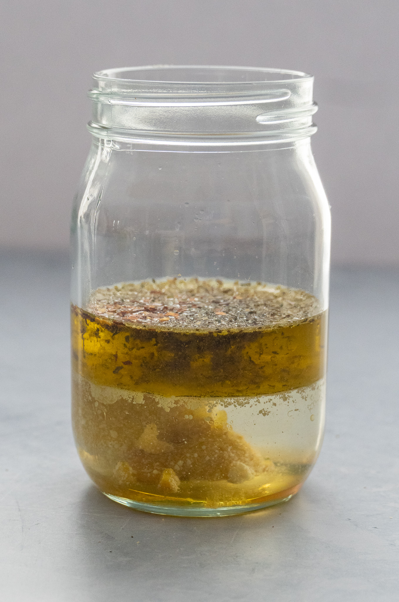 Seasonings added to oil