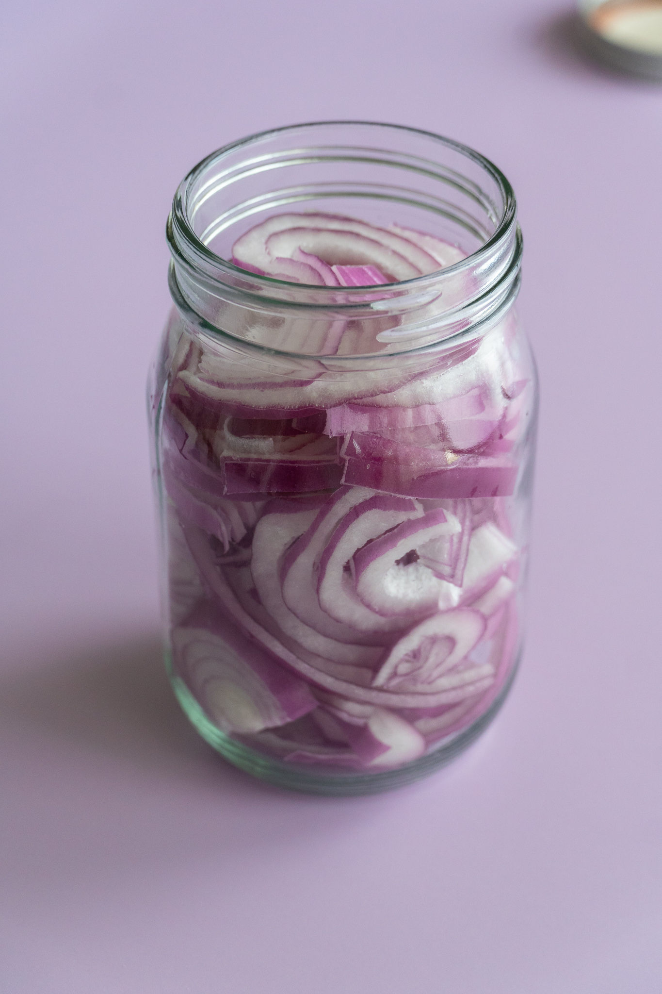 Red Onions in Jar