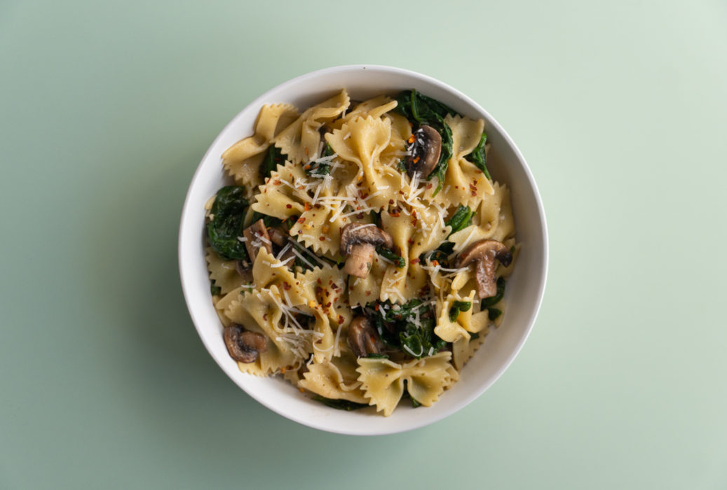 Spinach Mushroom Parmesan Pasta Spinach Mushroom Parmesan Pasta