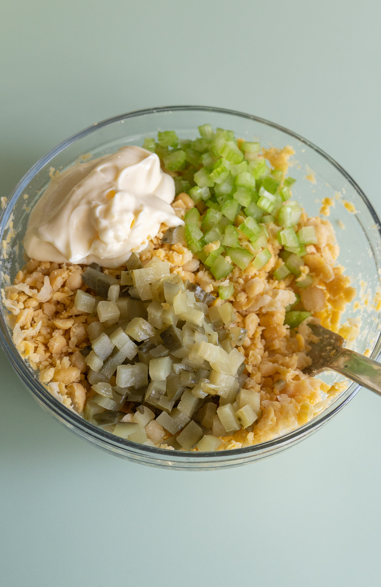 Smashed Chickpeas WIth Ingredients