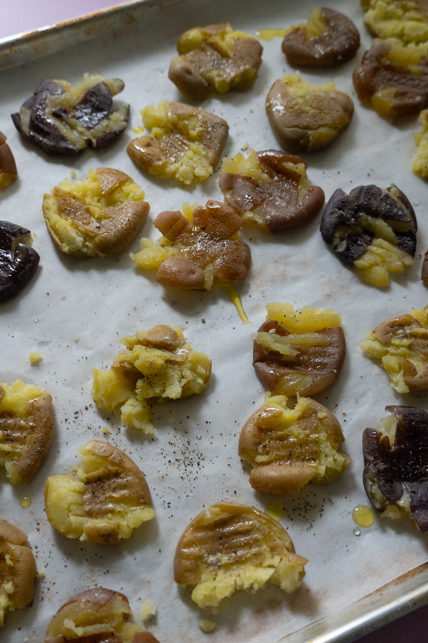Smashed Potatoes Before Cooking
