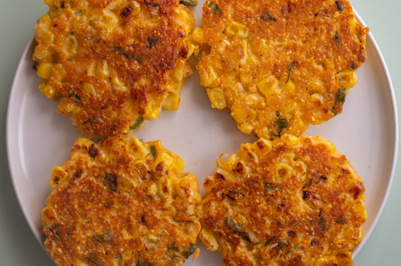 Cheesy Corn Fritters