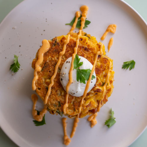 Cheesy Corn Fritters
