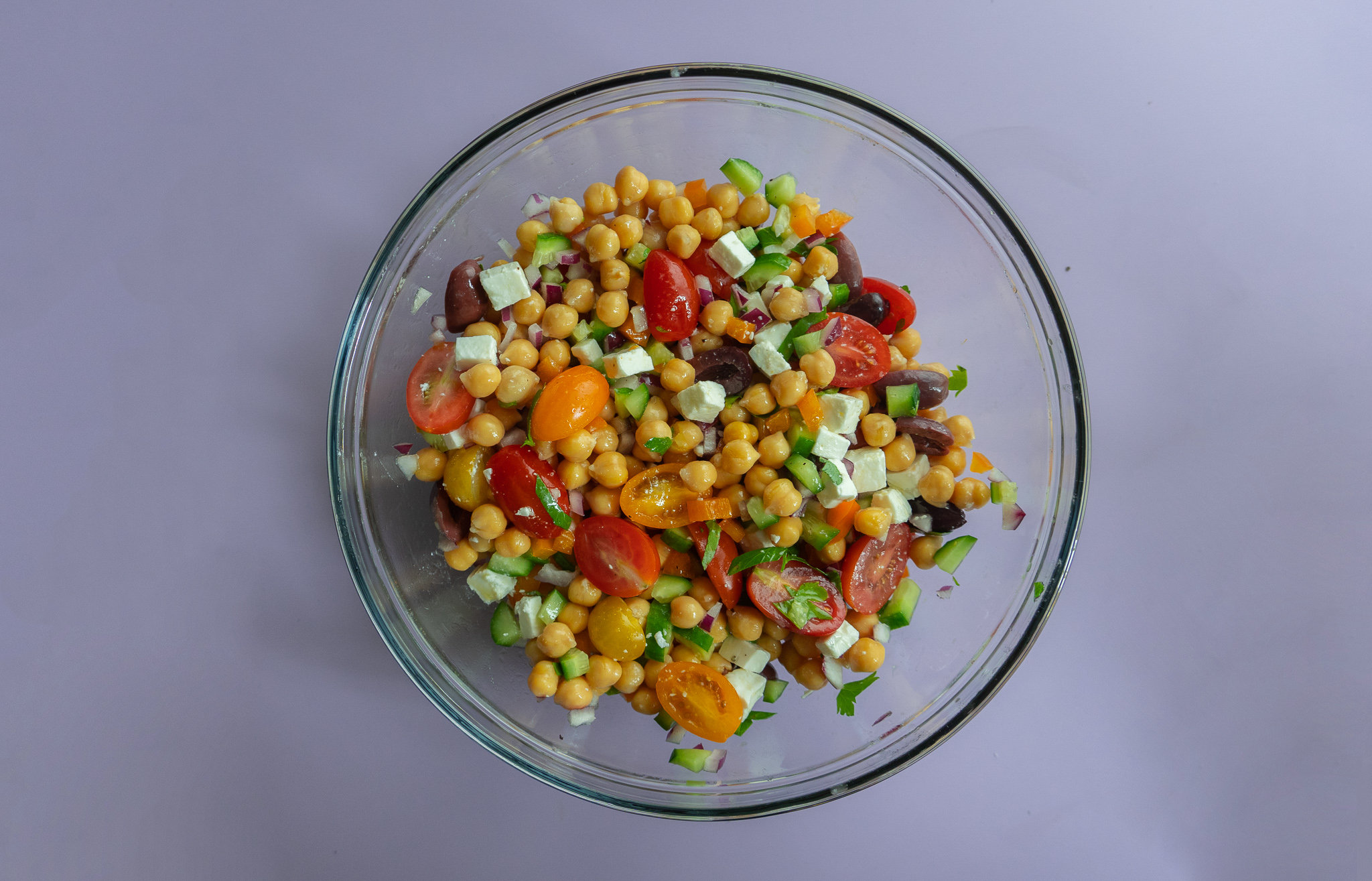 Mediterranean Chickpea Salad Mixed