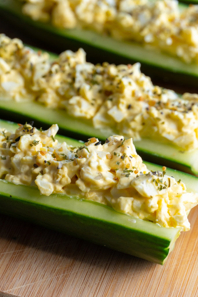 Cucumber Egg Salad Boats