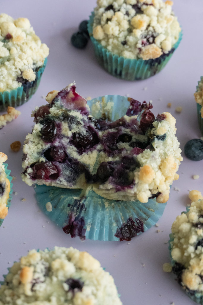 Blueberry Muffin With Crumble Topping