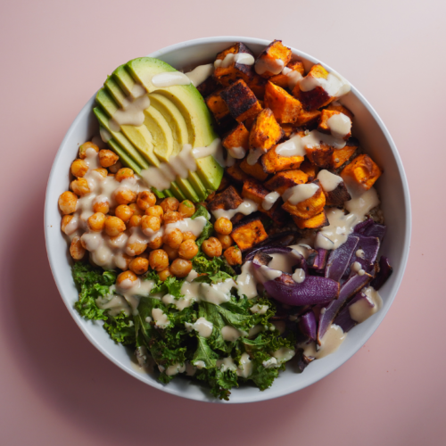Vegan Roasted Sweet Potato Quinoa Bowl