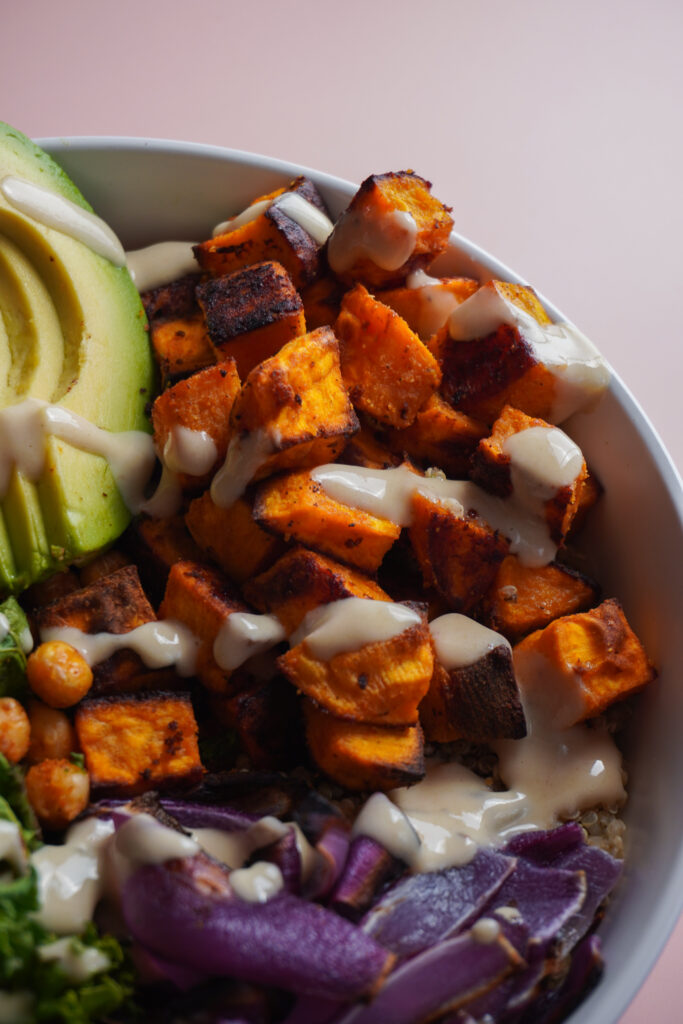 Roasted Sweet Potato Quinoa Bowl