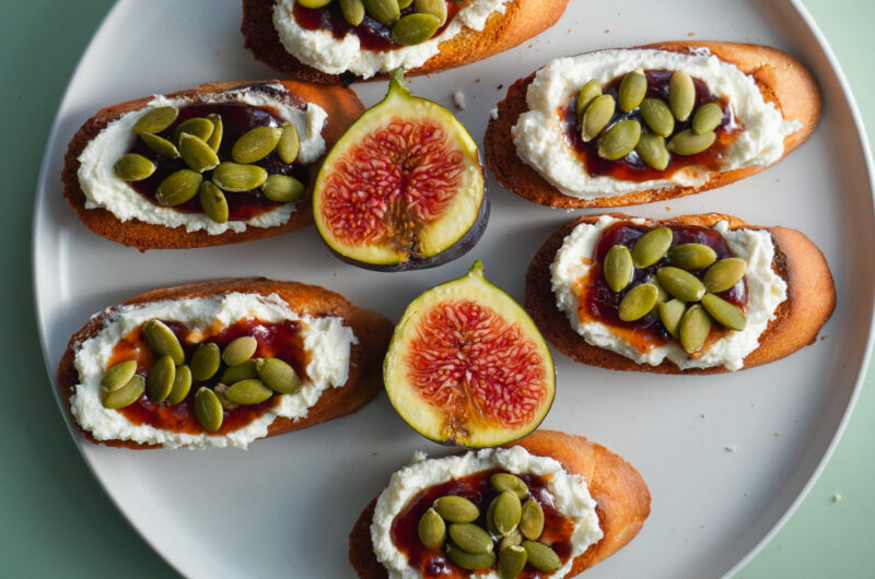 Fig Jam & Pumpkin Seed Bruschetta