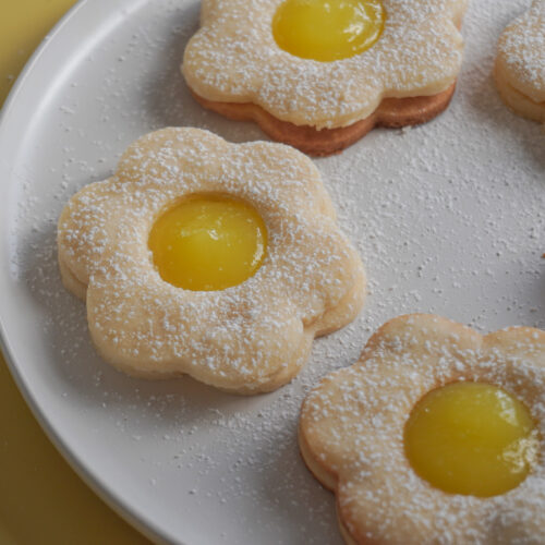 Lemon Filled Shortbread Cookies
